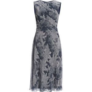 Swing Dames jurk blauw (Maat: 36) - Halslijn: Ronde hals,