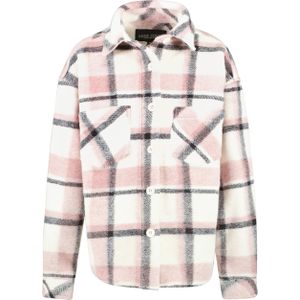Cars Jeans Blouse lange mouw roze (Maat: 128) - Ruit - Halslijn: Polokraag,