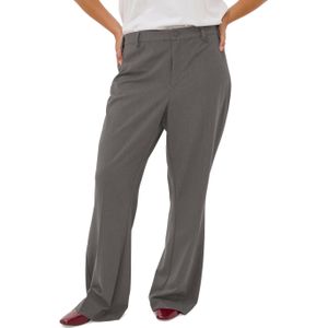 KAFFE Curve KColia Long broek grijs (Maat: 46) - Mélange