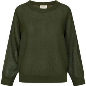 Freequent Dames trui groen (Maat: L) - Halslijn: Ronde hals,