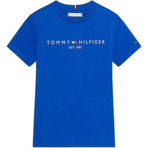 Tommy Hilfiger T-shirt  blauw (Maat: 140) - Effen - Halslijn: Ronde hals,