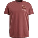 PME Legend T-shirt rood (Maat: XL) - EffenTekst - Halslijn: Ronde hals,