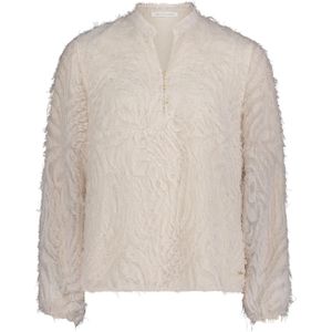 Betty en Co Dames blouse ecru (Maat: 36) - Halslijn: V-hals,
