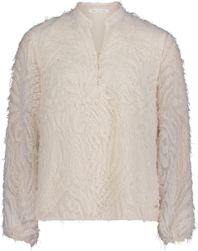 Betty en Co Dames blouse ecru (Maat: 36) - Halslijn: V-hals,