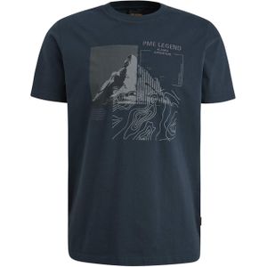 PME Legend T-shirt blauw (Maat: XL) - Fotoprint - Halslijn: Ronde hals,