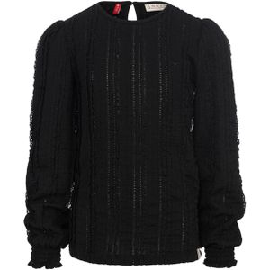 Looxs Little Blouse zwart (Maat: 92) - Effen - Halslijn: Ronde hals,