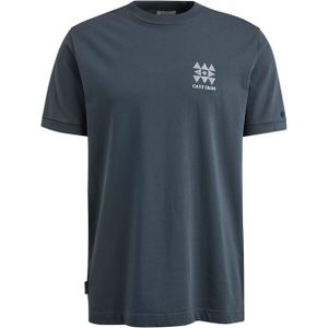 Cast Iron T-shirt blauw (Maat: L) - Fotoprint - Halslijn: Ronde hals,