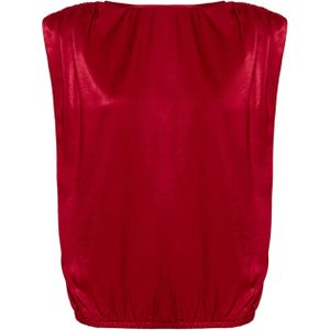 My Essential Wardrobe Top rood (Maat: 40) - Effen - Halslijn: V-hals,