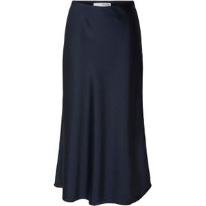 Selected Femme Rok blauw (Maat: 36) - Effen