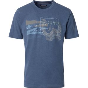 Casa Moda - T-shirt - Blauw - Fotoprint - O-Neck