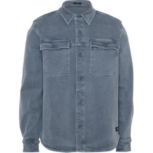 Denham Overhemd lange mouw blauw (Maat: XL) - Effen