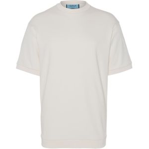 Club 24 T-shirt ecru (Maat: M) - Halslijn: Opstaande kraag,