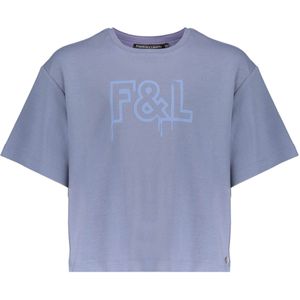 Frankie & Liberty T-Shirt blauw (Maat: 152) - Tekst - Halslijn: Ronde hals,