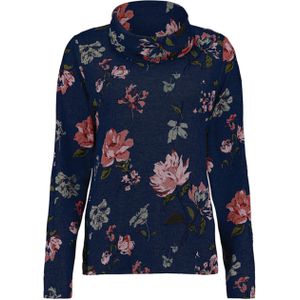 Bloomings Dames longsleeve blauw (Maat: 3XL) - Halslijn: Col,