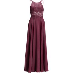 Heykyla Dames jurk bordeaux (Maat: 34) - Halslijn: Ronde hals,