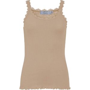 CC Heart Top beige (Maat: L) - Effen - Halslijn: Ronde hals,