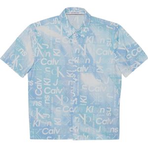 Calvin Klein Overhemd korte mouw blauw (Maat: 176)