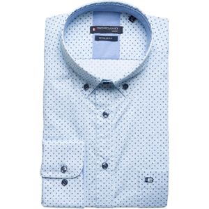 Giordano Overhemd lange mouw blauw (Maat: XL)