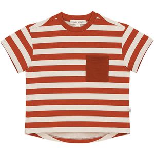 House of Jamie T-shirt oranje (Maat: 128) - Streep - Halslijn: Ronde hals,