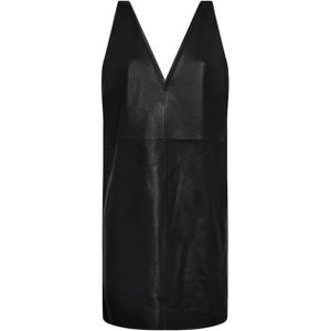 Co'Couture Dames jurk zwart (Maat: S) - Effen - Halslijn: V-hals,