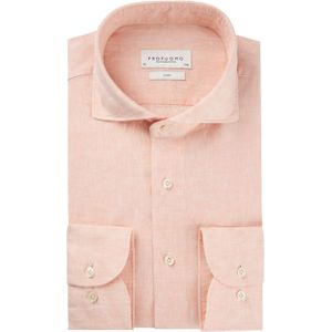 Profuomo Overhemd lange mouw roze (Maat: 37) - Mélange