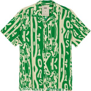 OAS Overhemd korte mouw groen (Maat: L)