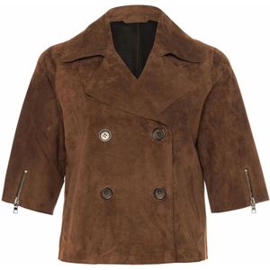 BTF-CPH Leren jas bruin (Maat: 44) - Effen