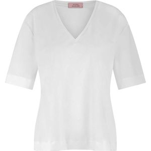 Studio Anneloes Dames t-shirt wit (Maat: XXS) - Effen - Halslijn: V-hals,