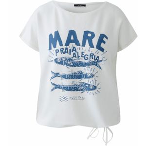 OUI T-shirt wit (Maat: 44) - Fotoprint - Halslijn: Ronde hals,
