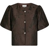 Neo Noir - Aisa Brocade Blouse - Donkerbruin
