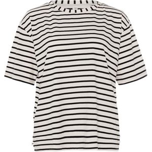 10 Days T-shirt wit (Maat: S) - Streep - Halslijn: Ronde hals,