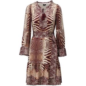 K-Design Dames jurk multicolor (Maat: S) - Halslijn: V-hals,