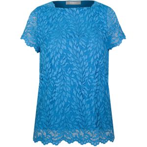 Bianca T-shirt blauw (Maat: 46) - Effen - Halslijn: Vierkante hals,