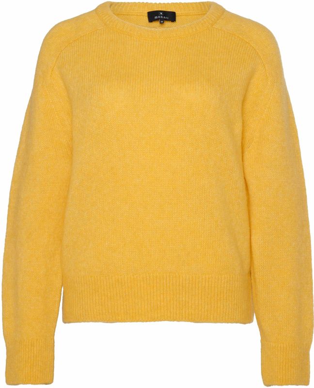 Monari - Trui - Geel - Effen