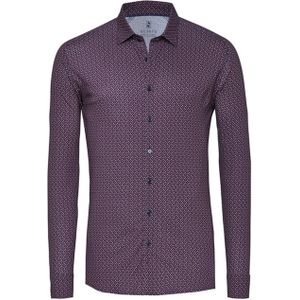 Desoto Overhemd lange mouw bordeaux (Maat: 3XL)
