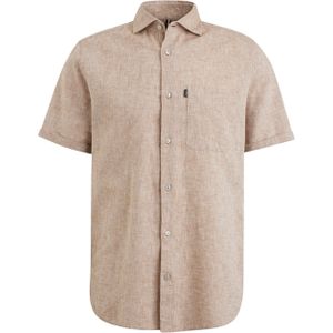 Vanguard Overhemd korte mouw beige (Maat: XL) - Effen