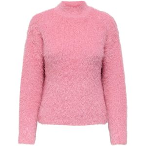 Only - ONLLULU - Dames Trui - Sea Pink - Hoge Hals - Lange Mouwen