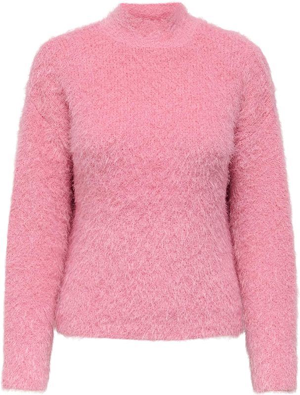 Only - ONLLULU - Dames Trui - Sea Pink - Hoge Hals - Lange Mouwen