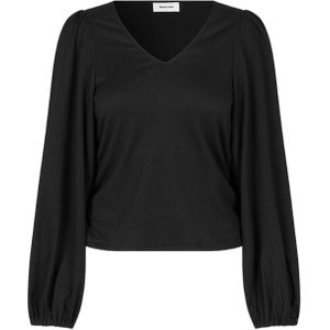 Modström T-shirt zwart (Maat: XS) - Effen - Halslijn: V-hals,
