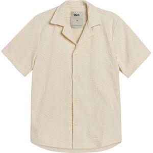 OAS Overhemd korte mouw beige (Maat: XL) - Effen