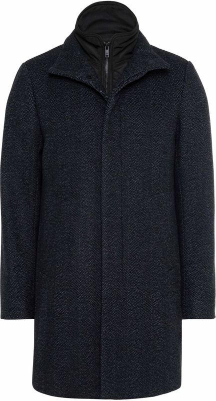 Matinique - Harvey - Lange Jas - Regular Fit - Materiaalmix met Wol en Viscose