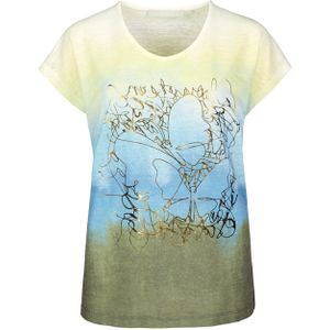 Bianca T-shirt multicolor (Maat: 46) - Ombre - Halslijn: Ronde hals,