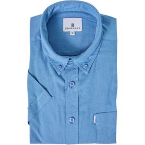 State of Art Overhemd korte mouw blauw (Maat: XL) - Effen