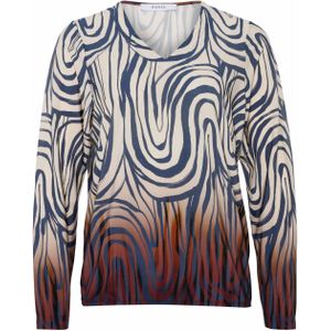 Bianca Longsleeve blauw (Maat: 36) - Halslijn: V-hals,