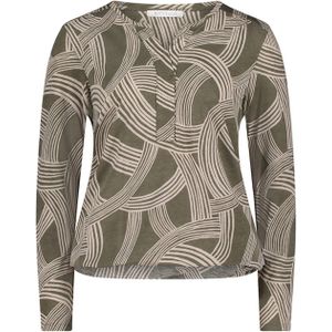 Betty en Co Dames longsleeve groen (Maat: S) - Halslijn: V-hals,