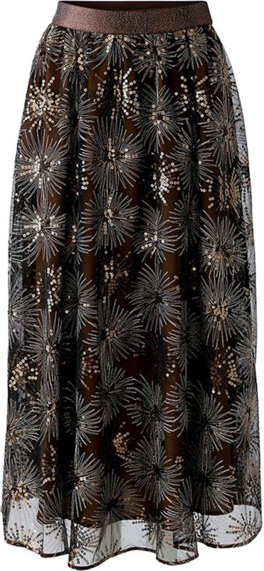 Oui - Rokken - Veelkleurig - Elegant Geborduurd - Maxi-lengte - Instapmodel