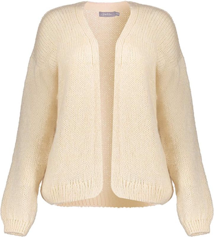 Geisha - Vest Basic Knitted - Gebroken Wit - Cardigan