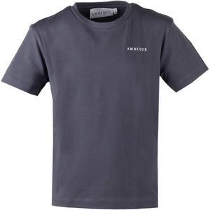 Ambique T-shirt grijs (Maat: 164) - Effen - Halslijn: Ronde hals,