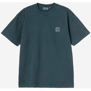 Carhartt WIP Heren t-shirt groen (Maat: S) - Effen - Halslijn: Ronde hals,