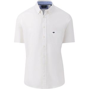 Fynch-Hatton Overhemd korte mouw wit (Maat: M) - Effen